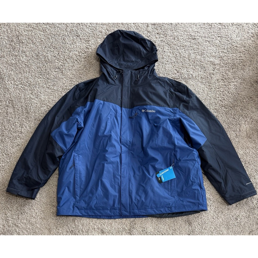 Columbia Whirlibird V Interchange Omni Heat Blue Jacket 3 in 1 Mens Size 3XL
